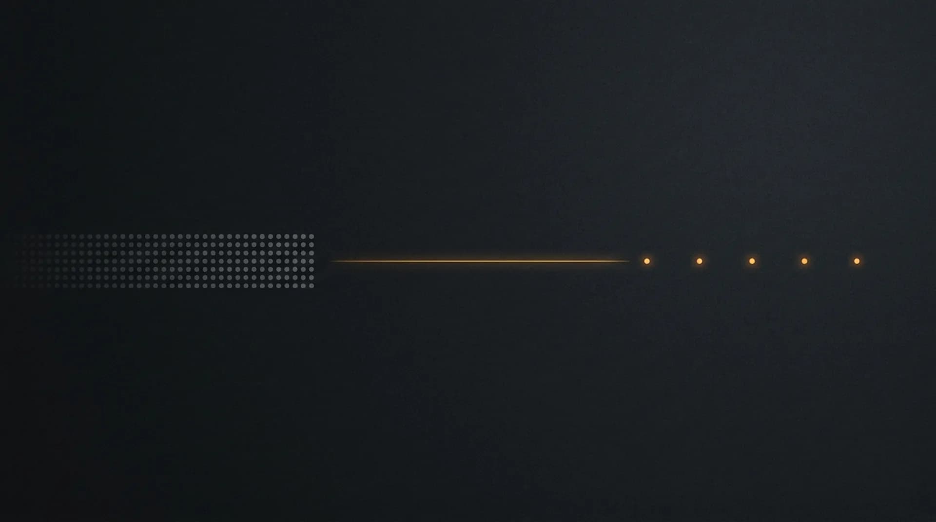 Evenly spaced dots queued at an amber threshold line, with only a few crossing it.